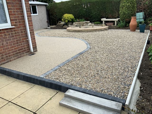 After image of new resin patio area in Ripon